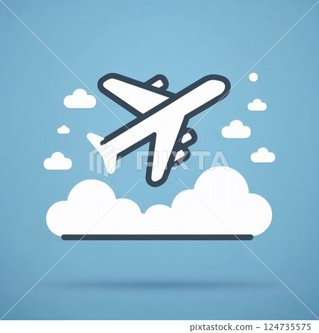 Airplane icon 124735575