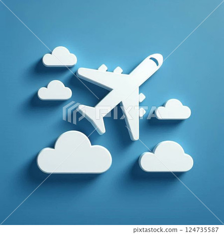 飛機圖標 124735587