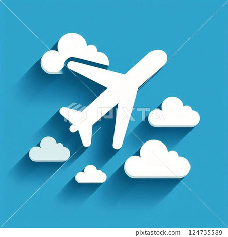 Airplane icon 124735589