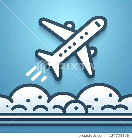 飛機圖標 124735596