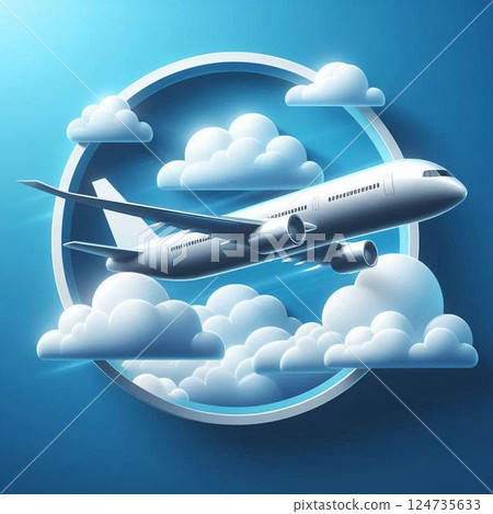 飛機圖標 124735633