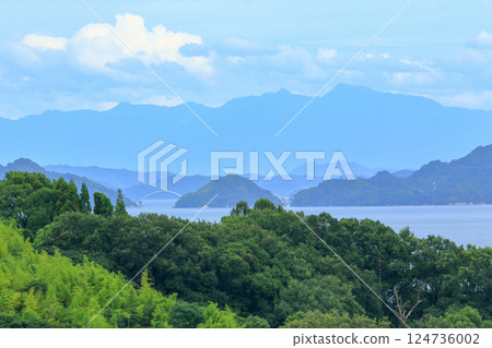 A moist Setouchi landscape during the rainy season A moist Setouchi landscape during the rainy season 124736002