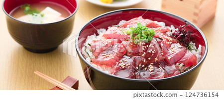 Pickled rice with tuna 124736154