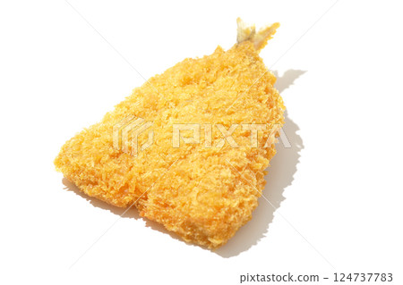 Horse mackerel fry photographed on white background 124737783