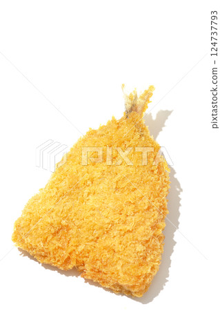 Horse mackerel fry photographed on white background 124737793