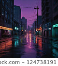 Night on the rainy night 124738191