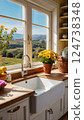Rustic kitchen 124738348