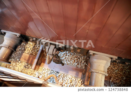 The connection part of the train 124738848