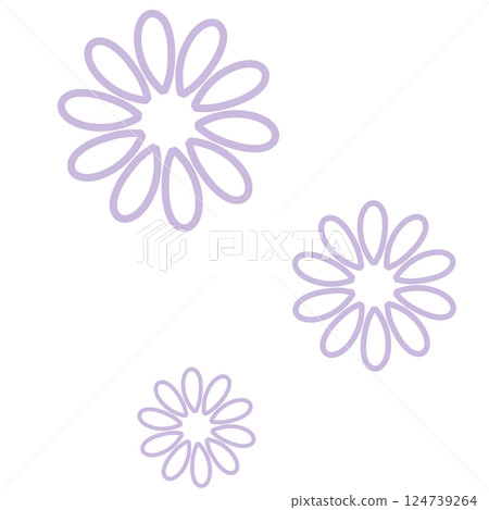 Light purple simple flower pattern Light purple simple flower pattern 124739264