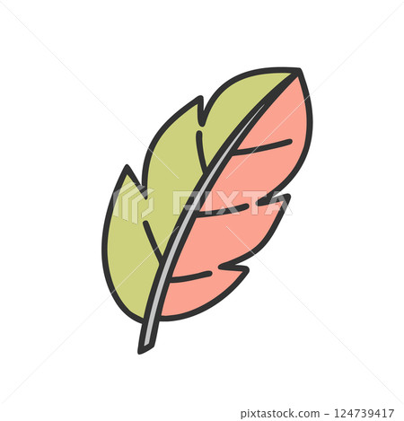 Light soft feather icon. 124739417