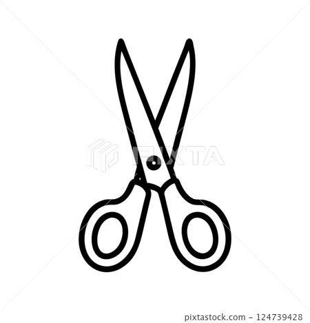 Scissors vector silhouette icon. Scissors vector silhouette icon. 124739428