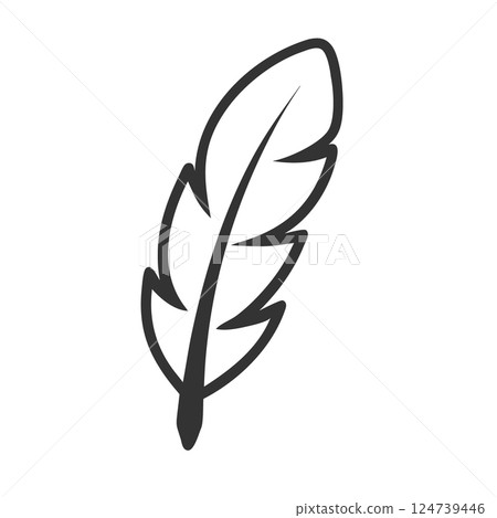 Light soft feather icon. Light soft feather icon. 124739446