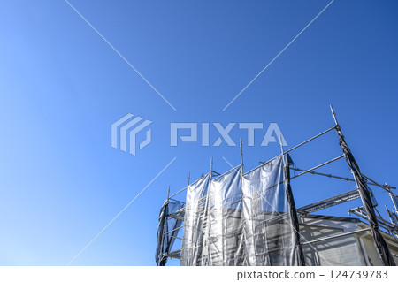 Exterior wall repair work for detached houses Roof and exterior wall renovation 124739783