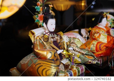 Hina dolls, inner back and dolls 124740182