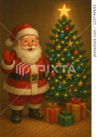 On a quiet night, Santa came 124740693