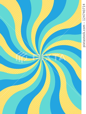 Curved sunburst, halftone polka dots, starburst, portrait orientation Curved sunburst, halftone polka dots, starburst, portrait orientation 124740714