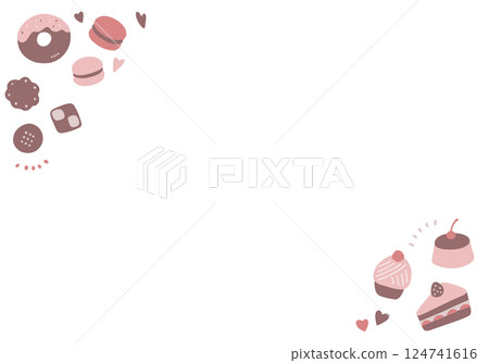 可愛的糖果框架 可愛的糖果框架 124741616