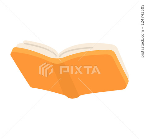 Open Orange Book Illustration Open Orange Book Illustration 124743505