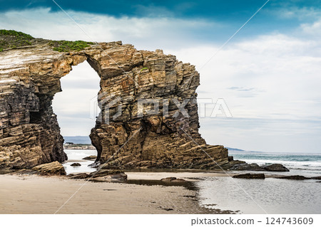Beach of the Cathedrals, Galicia Spain. Place to visit. 124743609