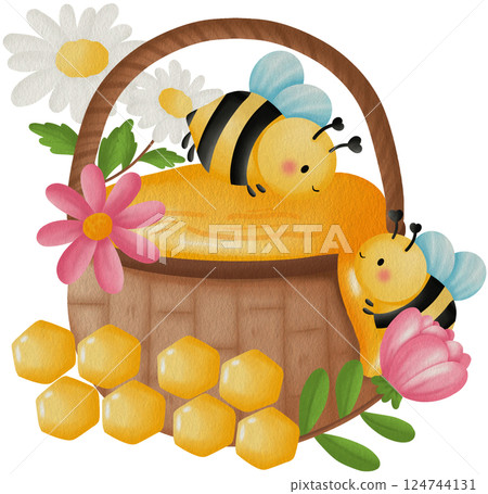 Bee Clipart png, HoneyBee Watercolor Clipart, Kawaii Cartoon Character Hand Painting png, Spring clipart. Bee Clipart png, HoneyBee Watercolor Clipart, Kawaii Cartoon Character Hand Painting png, Spring clipart. 124744131