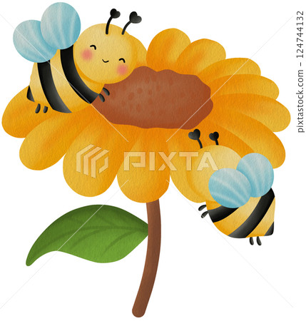 Bee Clipart png, HoneyBee Watercolor Clipart, Kawaii Cartoon Character Hand Painting png, Spring clipart. Bee Clipart png, HoneyBee Watercolor Clipart, Kawaii Cartoon Character Hand Painting png, Spring clipart. 124744132