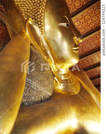 Golden Reclining Buddha 3 124744225