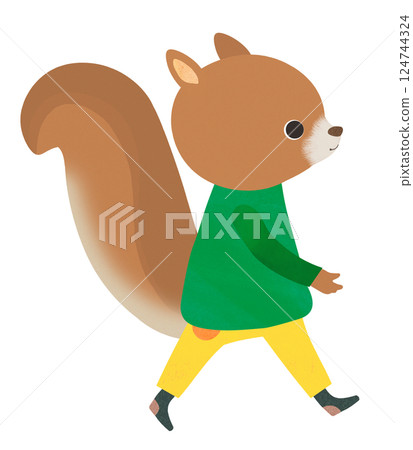 Cute little squirrel 124744324