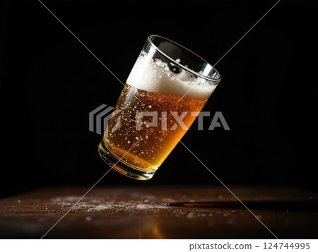 Equilibrium in Effervescence The Precarious Dance of a Freshly Poured Draft in Momentary Suspension 124744995