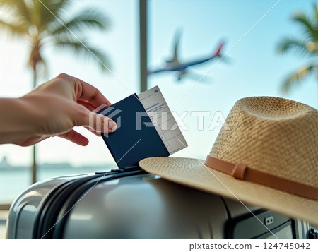 Journey's Anticipation Documents and Destinations Awaiting Discovery in a Tropical Paradise Beyond the Horizon 124745042