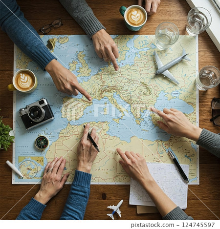 Adventures Await The Intimate Moment of Collaborative Journey Planning Across world Landscapes Adventures Await The Intimate Moment of Collaborative Journey Planning Across world Landscapes 124745597