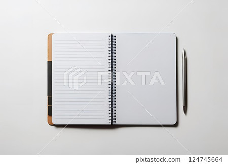 打開記事本和筆 124745664