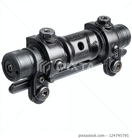 Industrial hydraulic cylinder component for mechanical engineering and machine design 124745791