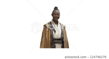 Man In Traditional Robes. Wisdom And Serenity Isolated On Transparent Background 124746276