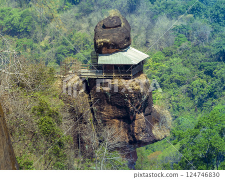 A Buddhist temple built on a forest cliff in Thailand / Wat Phu Tok, Bueng Kan, Thailand A Buddhist temple built on a forest cliff in Thailand / Wat Phu Tok, Bueng Kan, Thailand 124746830