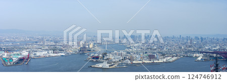 Panoramic view of Osaka city 124746912