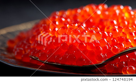 Lots of fresh salmon roe 124748194