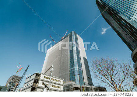 Construction of Takanawa Gateway Building around Sengakuji intersection 2025.03 a-5 Film-like 124748222