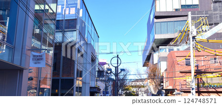 從東京原宿表參道的一條小巷望去 從東京原宿表參道的一條小巷望去 124748571