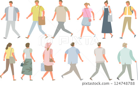 行走的人的插圖集 行走的人的插圖集 124748788