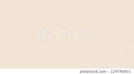 Beige pink grain paper texture. Rice paper. Craft recycle material. Neutral tone background with noise and speckles. Pale egg shell backdrop. Natural creamy canvas. Vector illustration. 124748931