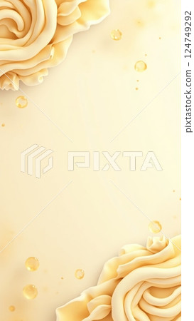 Luxurious Cream and Gold Abstract Background 124749292