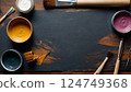 Artist Paint and Brush Still Life 124749368