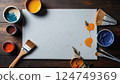 Artist Paint and Brush Still Life 124749369