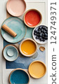 Artist Paint and Brush Still Life 124749371