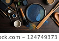 Artist Paint and Brush Still Life 124749373