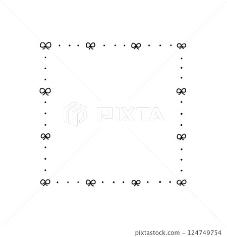 Ribbon frame illustration 124749754
