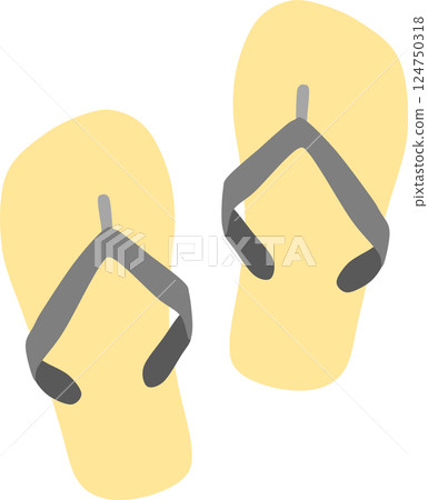 Beach sandals graphic illustration Beach sandals graphic illustration 124750318