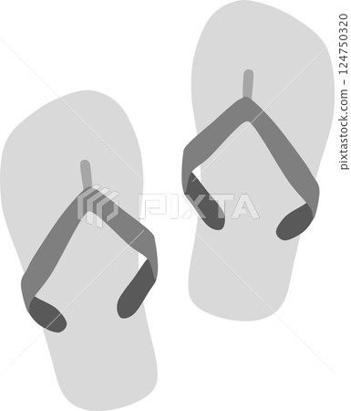 Beach sandals graphic illustration Beach sandals graphic illustration 124750320
