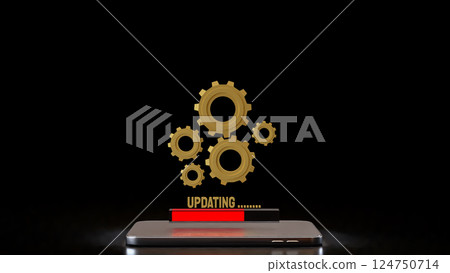 The Updating bar for Technology concept 3d Rendering. The Updating bar for Technology concept 3d Rendering. 124750714
