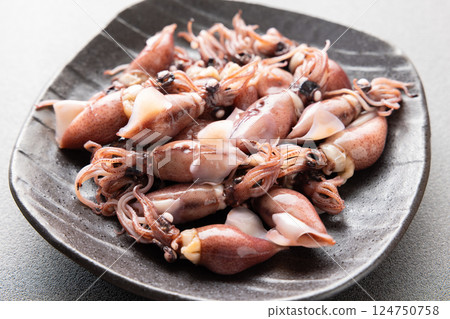 Delicious boiled firefly squid Delicious boiled firefly squid 124750758